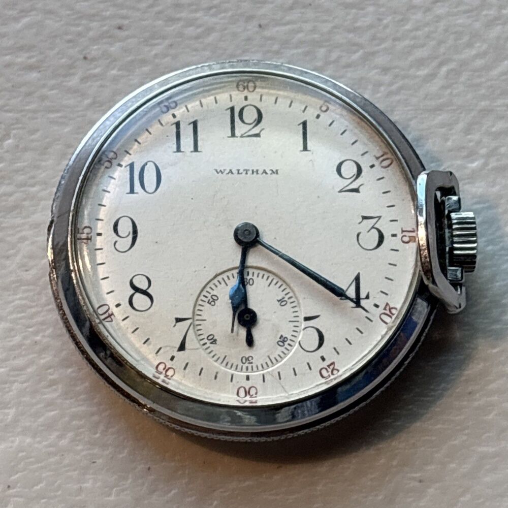Antique 1920s Waltham 15 Jewel Mechanical (hand-wound) Pocket Watch